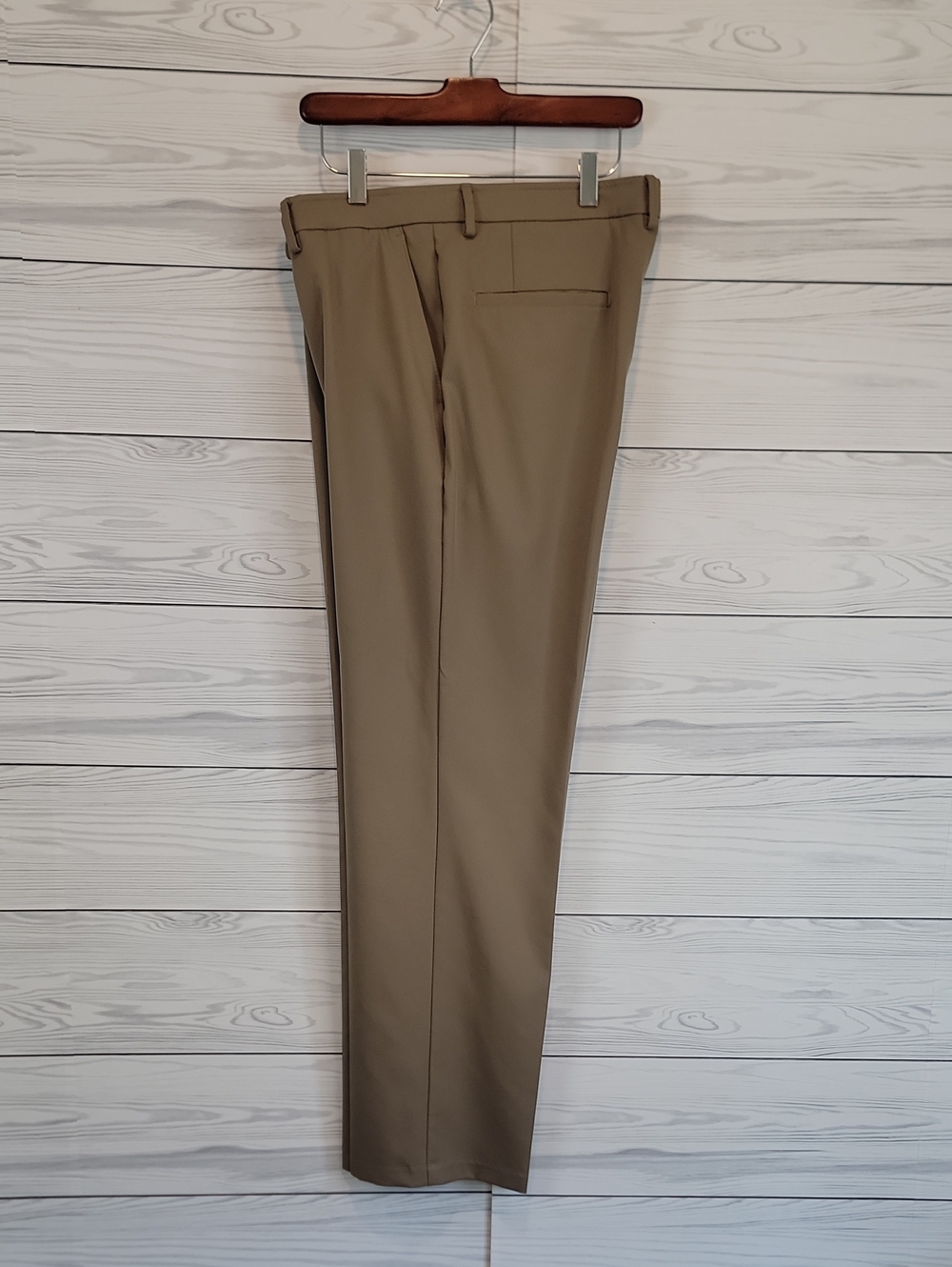 Haggar Trousers Straight Fit  Flat-Front Dress Pants - Tan Mens Size 36" X 32"